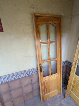 Puertas de madera con cristal
