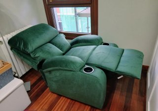 Sillón reclinable Laura verde NUEVO