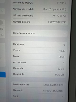 iPad 6ta Gen 32GB Dorado