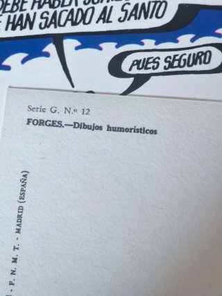12 Postales Forges Lotería Nacional 1974