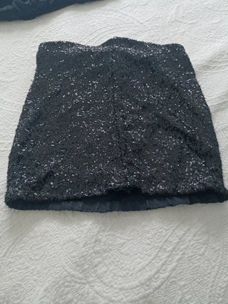 Falda ASOS lentejuelas negra