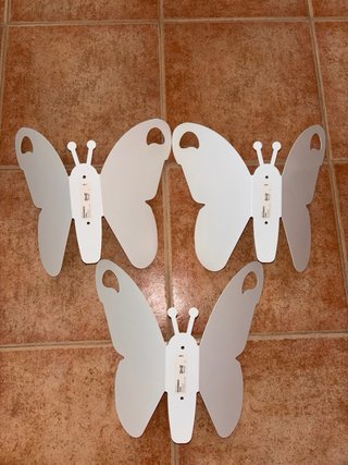 Mariposas Decorativas Metal Ikea Blancas