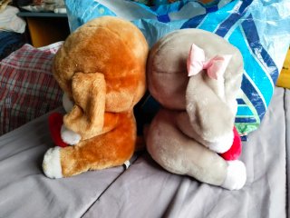 2 Peluches Perro Corazón
