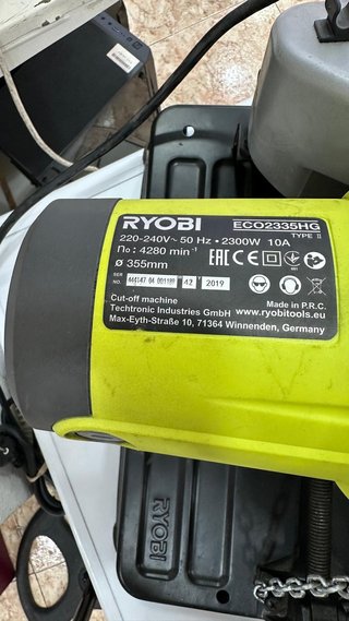 Maquinaria industrial Tronzadora Ryobi Eco 2335hg