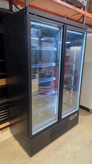 Congelatore verticale con porte in vetro
