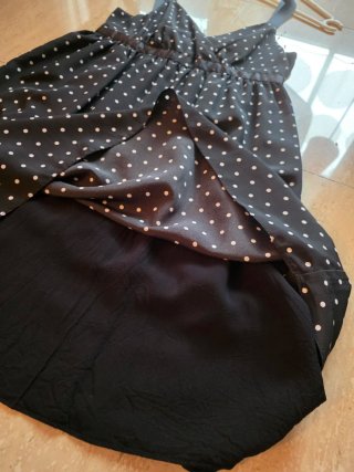 Vestido Naf Naf topos blanco y negro talla 38.