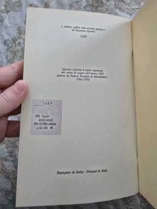Addio, addio mio ultimo amore