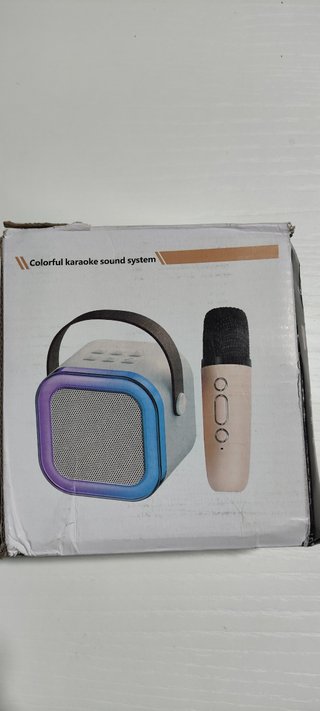 Karaoke Portátil con 2 Micrófonos Rosas