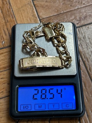 ESCLAVA DE PLATA 925, BAÑO DE 10 MICRAS EN ORO 18K