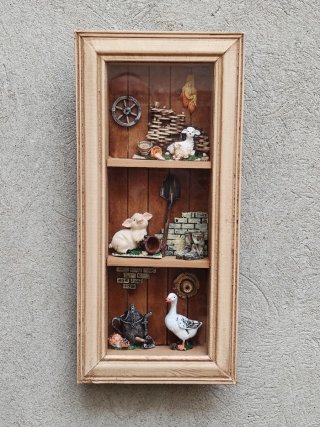 Dioramas rústicos madera 3D Shadow Box vintage