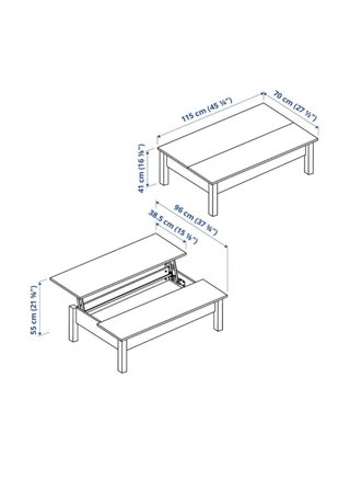 Mesa de centro elevable TRULSTORP de Ikea