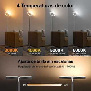Lámpara Pie LED 22W 1300Lm Regulable