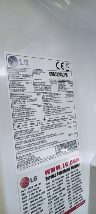 NEVERA COMBI L. G NO FROST ENERGÍA A++