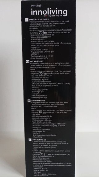 Lampada LED da tavolo Innoliving nera