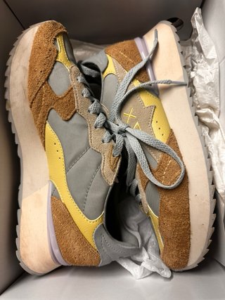SUN68 Scarpe Donna 40 Grigio Giallo Scatola