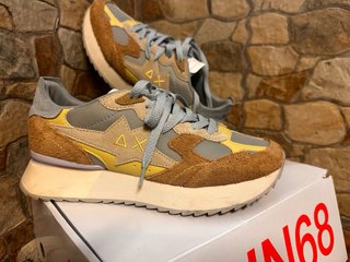 SUN68 Scarpe Donna 40 Grigio Giallo Scatola