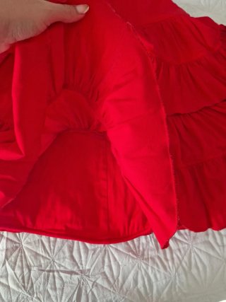 Falda flamenca roja volantes