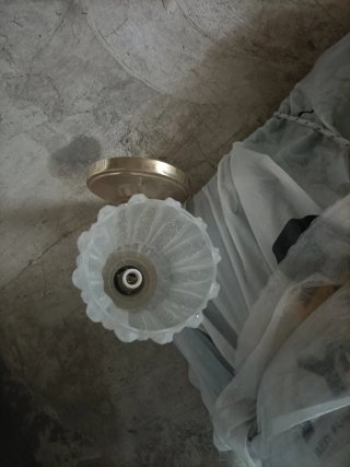 Applique vintage dorato in cristallo