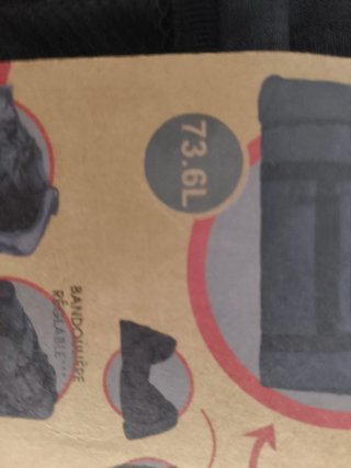 Maleta  73 6 L de viaje plegable con 3  ruedas.