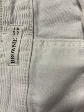 Pantalón campana vaquero blanco de Brownie