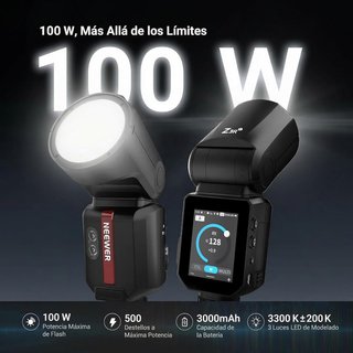 Flash Neewer Z3R-C TTL 100W Cabeza Redonda NUEVO