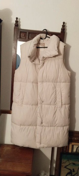 Chaleco largo invierno beige