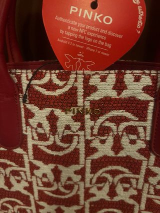 Shopper Pinko rossa con logo