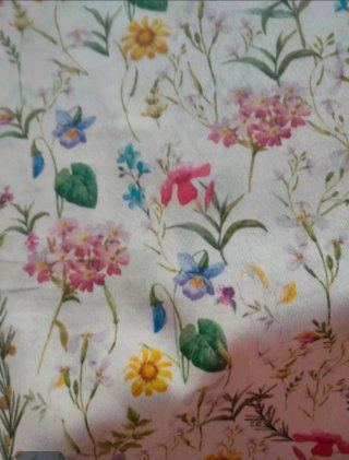 Tela loneta estampada flores 1m x 1,40m
