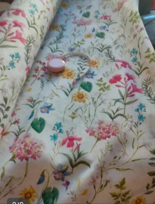 Tela loneta estampada flores 1m x 1,40m