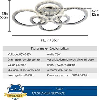 Lámpara Techo LED Regulable 76W