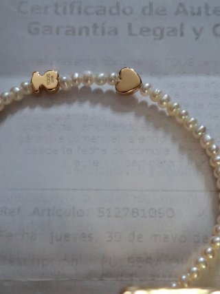 Pulsera Tous Oro y Perlas