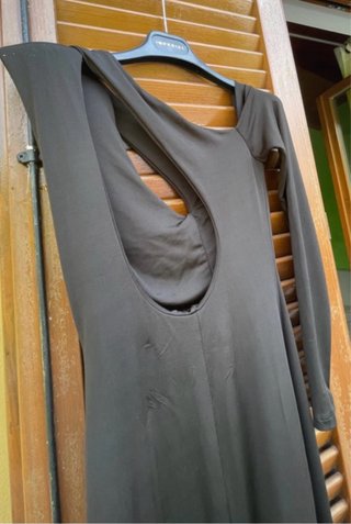 Abito monospalla lungo nero