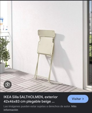 Silla metálica plegable exterior ikea