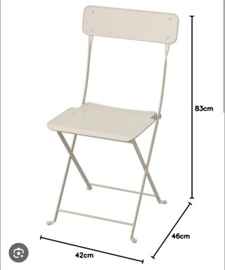 Silla metálica plegable exterior ikea