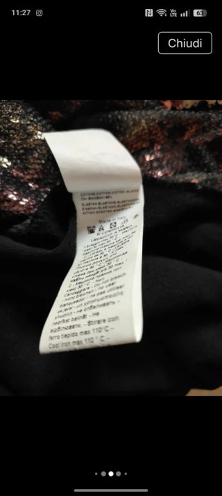 Maglia Blusa M Cotone Paillettes