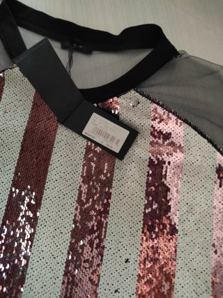 Maglia Blusa M Cotone Paillettes
