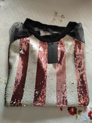 Maglia Blusa M Cotone Paillettes