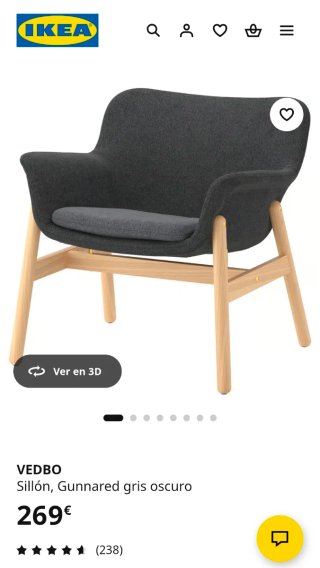 4 Butacas Ikea Vedbo (precio unitario)