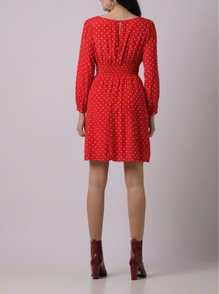 Vestido rojo de lunares