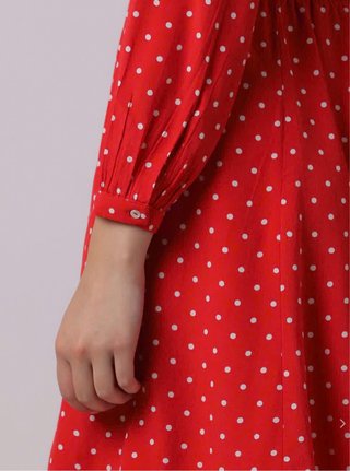 Vestido rojo de lunares