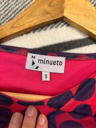 Blusa Malla Lunares Rojo y Morado
