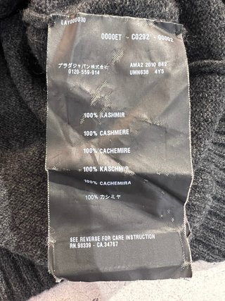 Maglione Uomo Prada Cashmere Grigio M