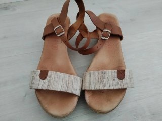 Sandalias de cuña mujer