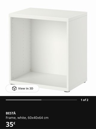 Mueble Besta Ikea Blanco 60cm