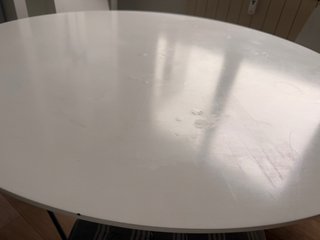 Mesa comedor redonda blanca