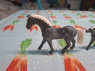 Playmobil Caballo y Potro Gris