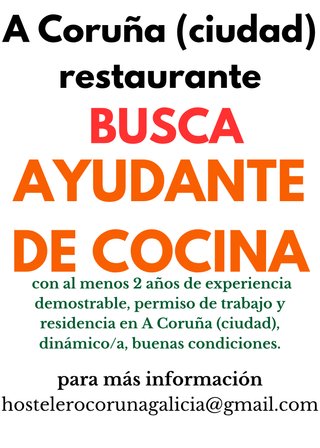 Ayudante de Cocina