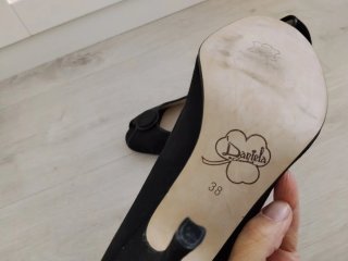 Sandalias tacón mujer talla 38 negras