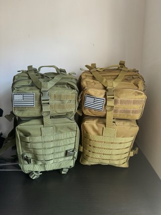 Mochila Táctica 45L Beige/Verde