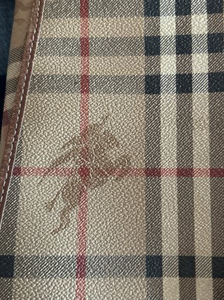Borsa vintage Burberry a quadri marrone beige